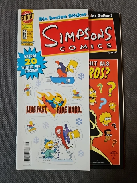 DIE SIMPSONS COMIC Heft Nr. 76 Comics Hefte Bart Simpson Horror-Show ...