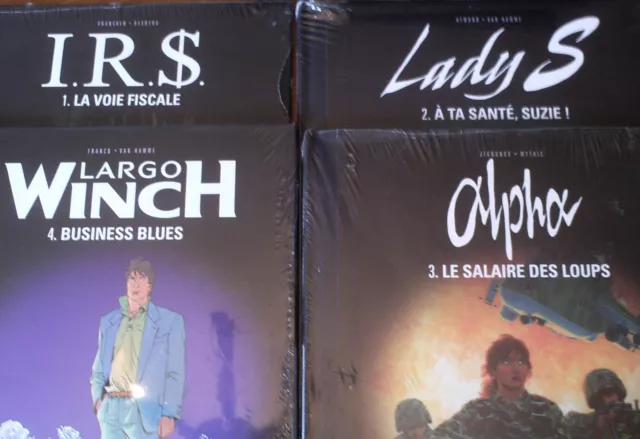 LOT 10 BD -LARGO WINCH-LADY S-I.R.S-ALPHA -dos toilés sous blister comme neuves