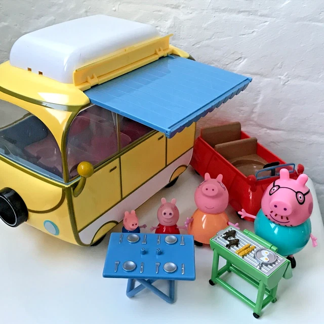 PEPPA PIG CAMPER Van car Bundle Figures & accessories campervan picnic