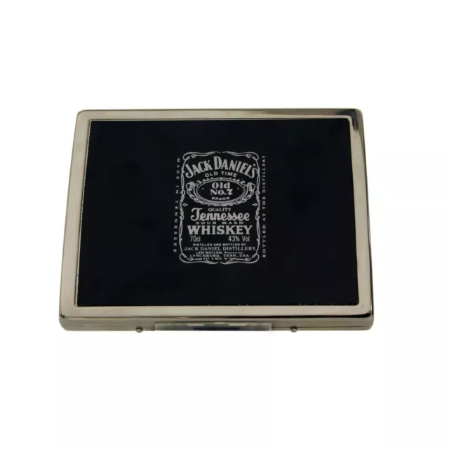 Jack Daniel's black and chrome fluted cigarette case (2788)