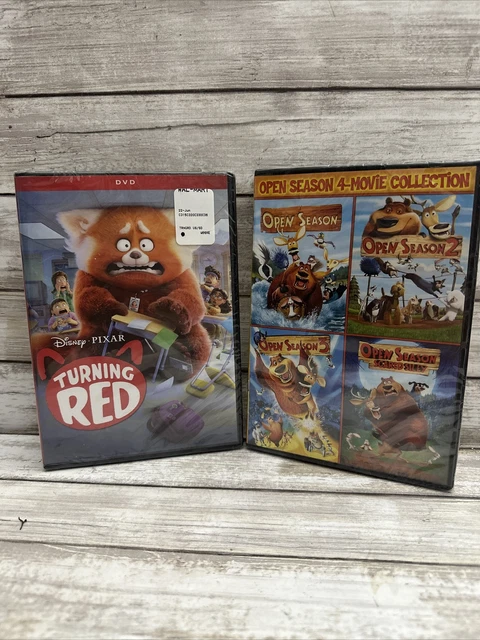 LOT OF 2 DVD’s Turning Red (DVD, 2022) + Open Season 4 Movie Collection