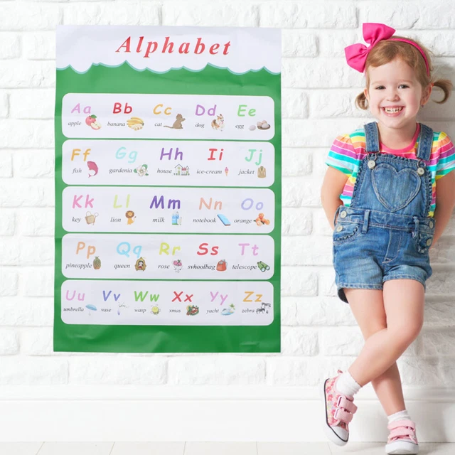 SELF-ADHESIVE ALPHABET CHART Kids Wall Map for Nursery Home £7.29 ...