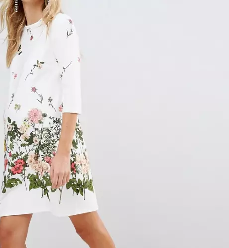 Asos Maternity Abito Botanico Floreale Shift Bianco UK 14 pezzi £35 DH9 GG 03