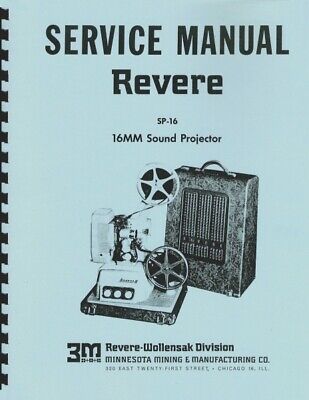 Reimpresión manual de servicio y reparación del proyector de sonido Revere SP-16