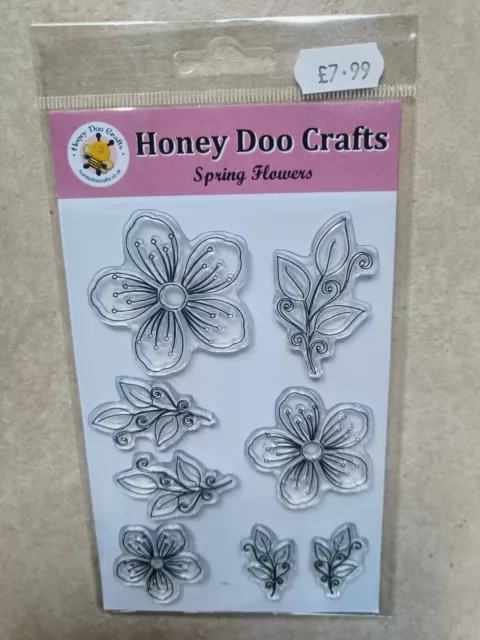 Honey Doo Crafts 'Spring Flowers' Clear Stamps