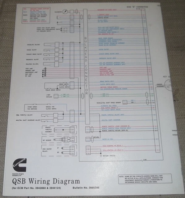 CUMMINS ISB 23 Pin Wiring Schematic Diagram Fold Out For Ecm 3942860