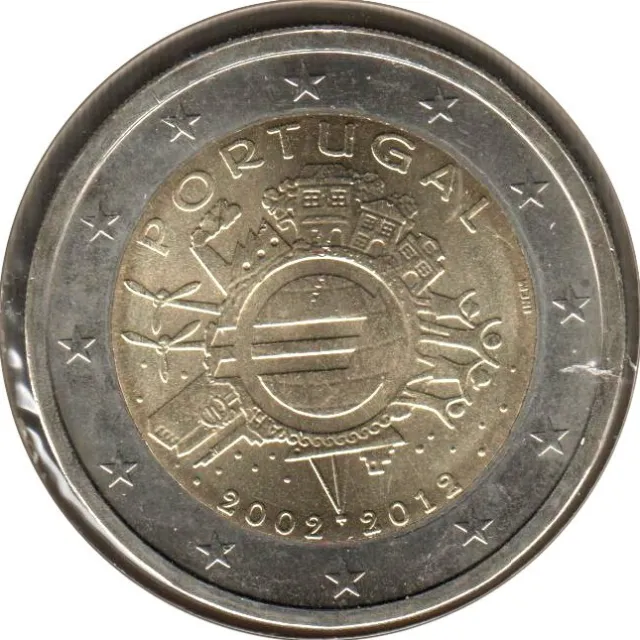 PO20012.1 - PORTUGAL - 2 euros commémo. 10 ans de l'euro - 2012