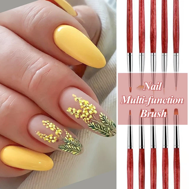Pluma de arte en uñas pintura dibujo talla gel UV esmalte cepillo herramienta manicura