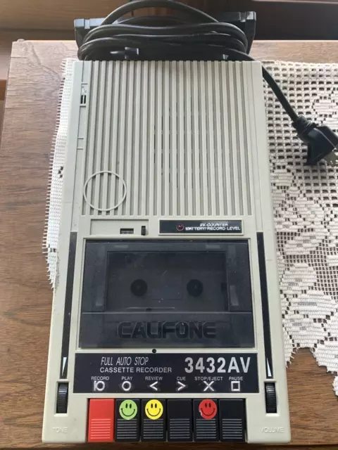 Califone Portable Cassette Player Recorder 3432AV Tested Working