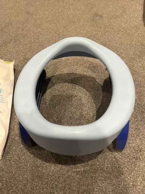 Portable Foldable Potty. Pottete Plus Blue,  Disposable Liners Incl. Barely Used 2