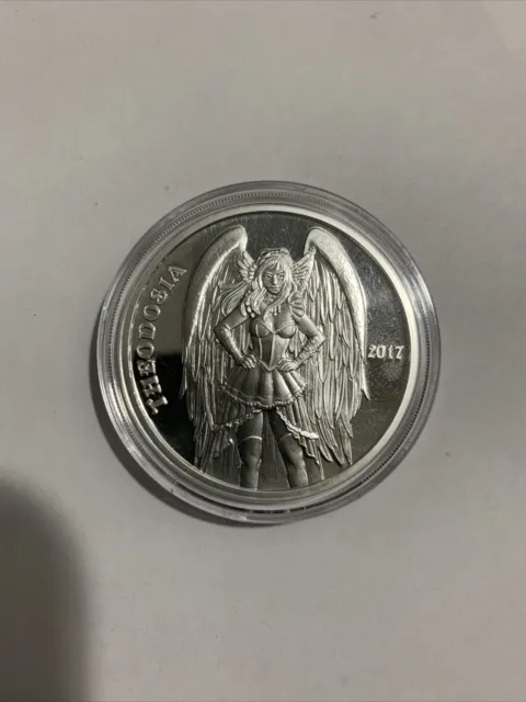 2017 ￼Angels And Demons, Theodosia 1 Oz Silver Proof Round, Mintage 2500