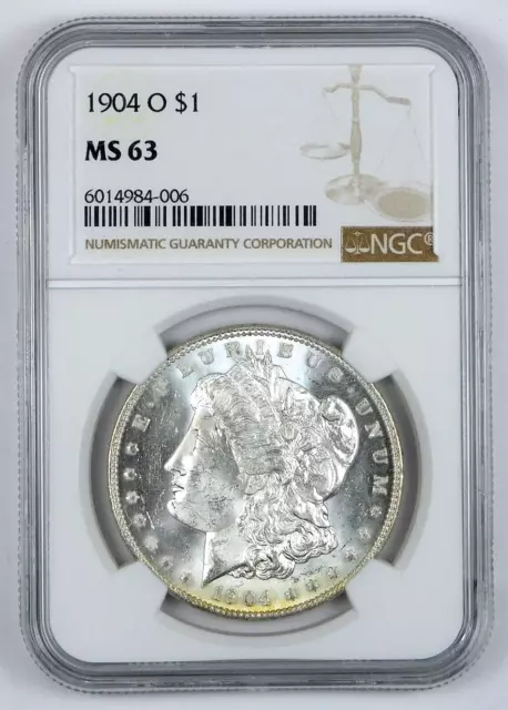 1904-O Morgan Silver Dollar - NGC MS 63 - Brown Label