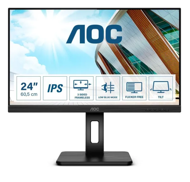 AOC P2 24P2Q LED-Display 60,5 cm (23.8") 1920 x 1080 Pixel Full HD Schwarz