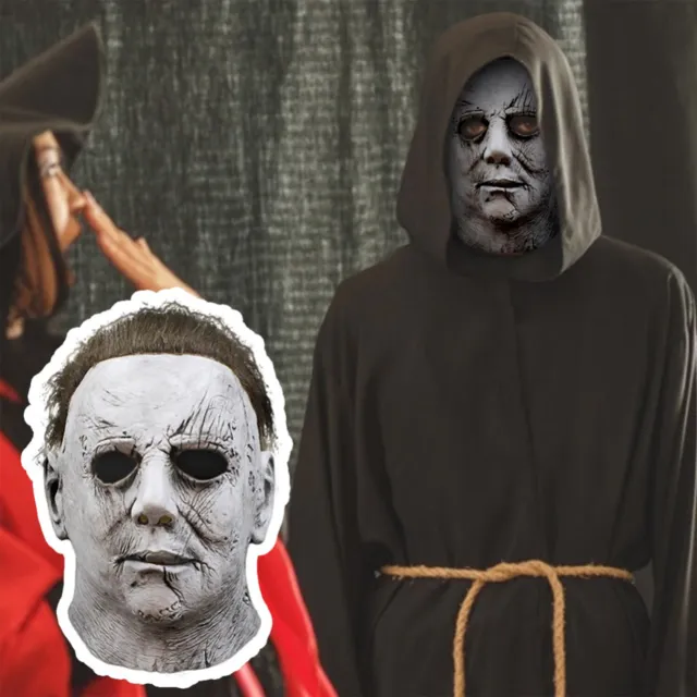 Michael Myers Horrormaske Halloween Volllatexmasken Haarperücke Kostüm Maske*