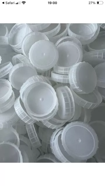 200 Clear Milk Bottle Tops