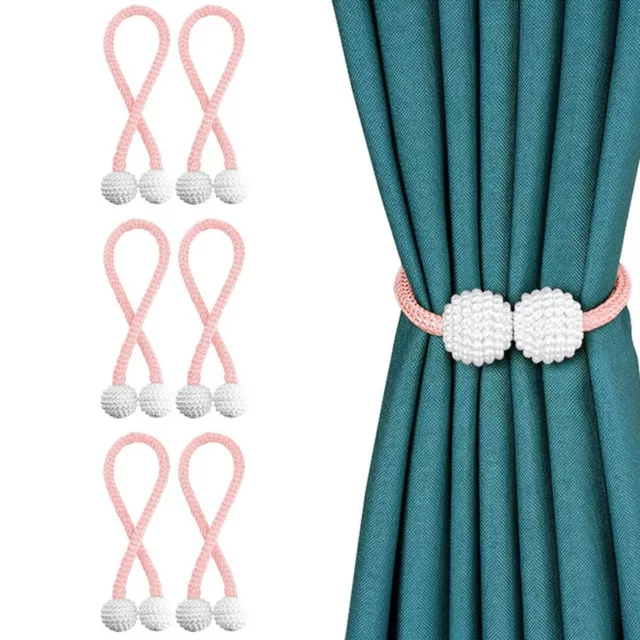 Beautiful Rope Clips Curtain Holdbacks Tiebacks Pink 16.5 Inch pack of 6 Pcs