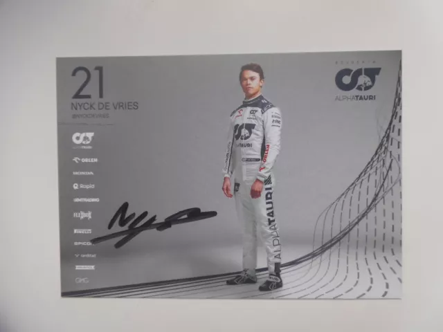 Original Nyck De Vries - Formule 1