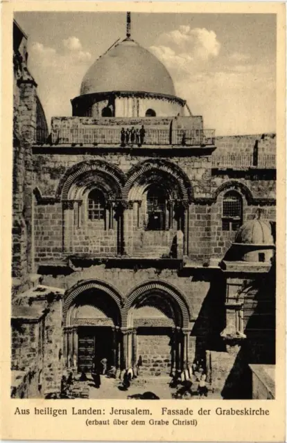 CPA AK JERUSALEM Fassade der Grabeskirche ISRAEL (751807)