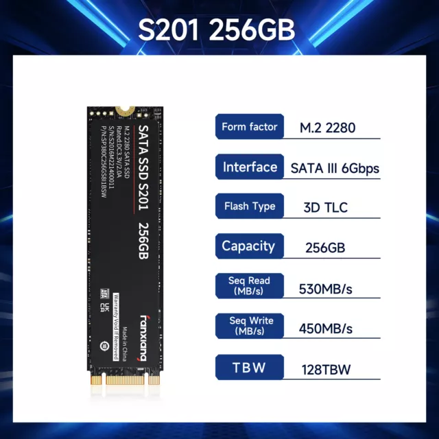 fanxiang M.2 SATA III SSD 256GB 6Gb/s NGFF Internal Solid State Drive Hard Disk