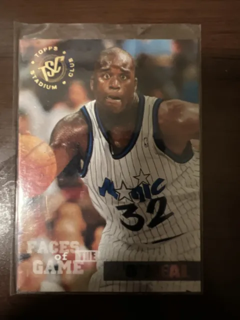Shaquille O'Neal Topps Stadium Club 1995 Card #355 Orlando Magic Faces Of /  Game