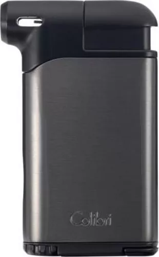 COLIBRI PACIFIC AIR II ANGLED FLAME PIPE LIGHTER / GUNMETAL & BLACK *NEW in BOX*