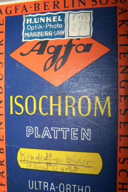 14 Isochrom Platten Agfa Berlin Glasnegativ IG Farben Berlin 1925 30er 40er Jahr