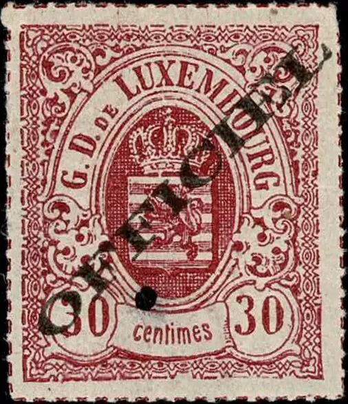 Luxemburg Luxembourg 1875 Wappen 30c MH* Mi:7 IA geprüft Richter, Attest Böttger