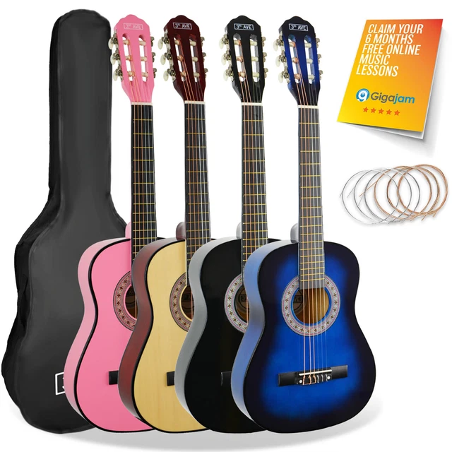 CLASSICAL GUITAR 1/2 Size Kids with Nylon Strings and Bag 3rd Avenue