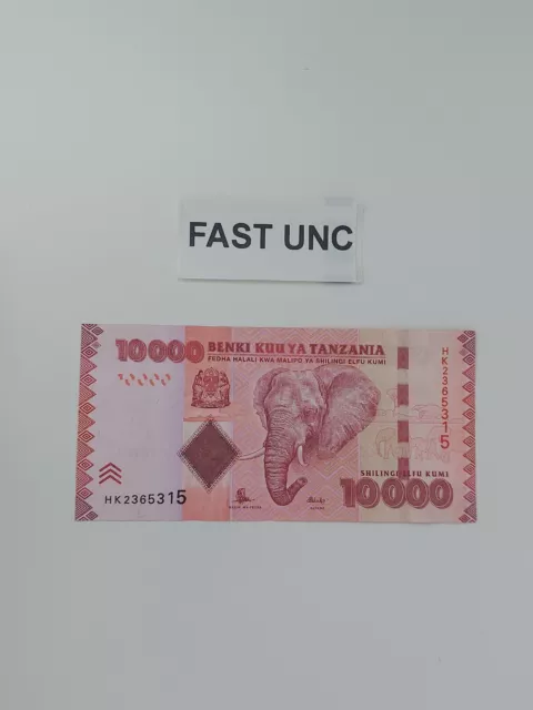 10000 Shilingi 2010 , Tanzania , FAST UNC , Banknoten Papiergeld Geldscheine
