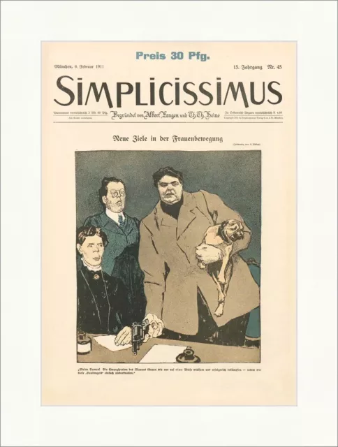 Titelseite der Nummer 45 von 1911 Eduard Thöny Frauen Simplicissimus 0788