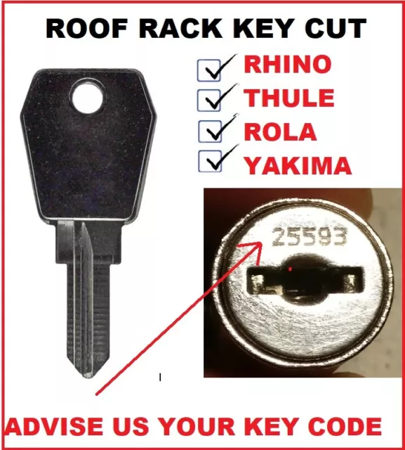 Roof Box Keys Ski Rack Keys Cut To Code THULE RHINO ROLA VOTEX PROLINE YAKIMA