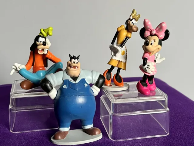 4 Disney Mickey Mouse Clubhouse Toy Figures PETE Clarebelle Cow Minnie Goofy