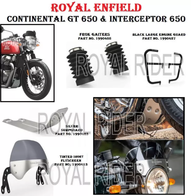 Paquete combinado de accesorios Royal Enfield de 4 para Continental GT 650 e Int