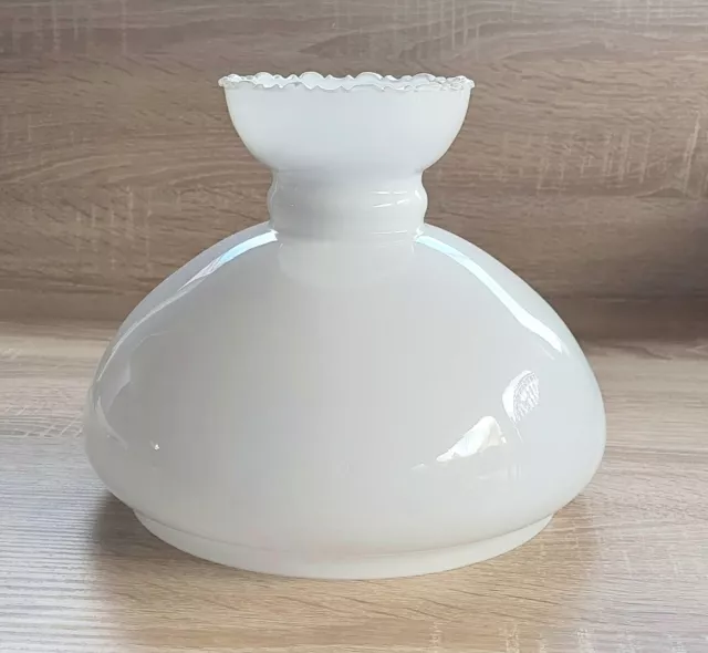 Vintage Original Large Aladdin Paraffin Oil Lamp Glass Shade Retro Opaque White