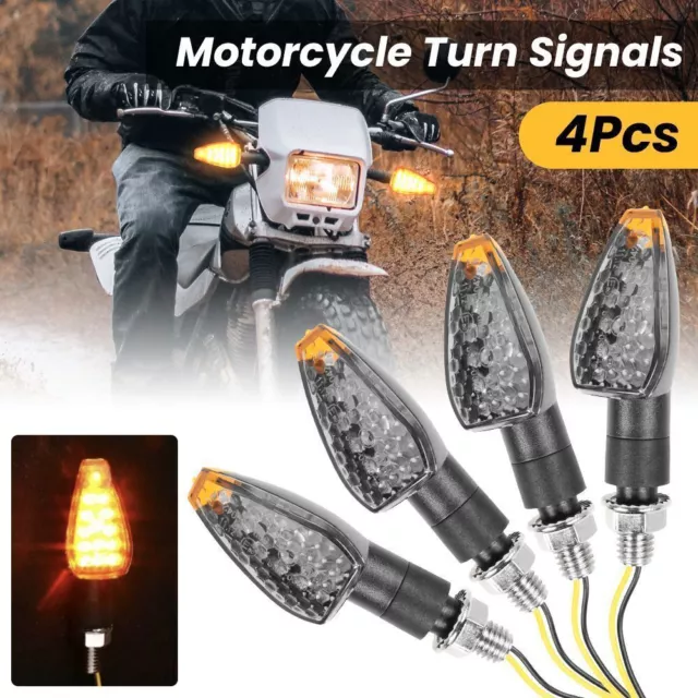 4x 12V Led Motorrad Blinker E-Geprüft Blinkleuchte Mini Universal Licht Roller 2