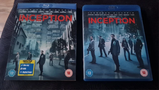 INCEPTION BLU-RAY + DVD Triple Play/ Lenticular Slipcover Tom Hardy ...