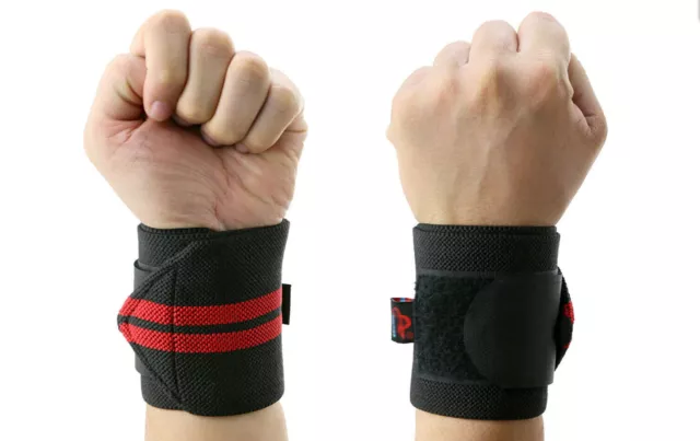 Weight Lifting Gym Muscle Training Wrist Support Straps Wraps Bodybuilding AU 2