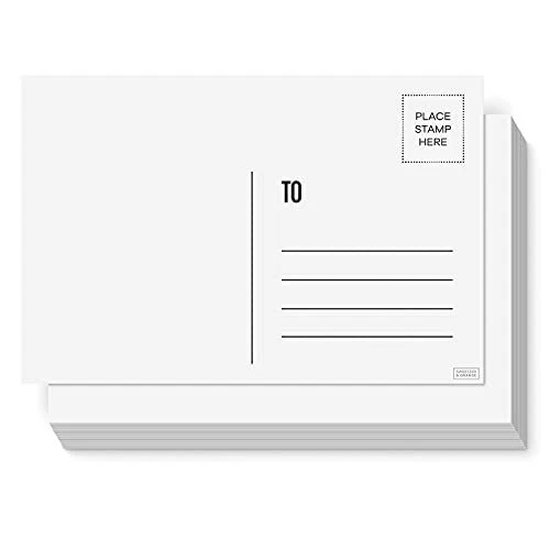 Sweetzer & Orange Blank Postcards for Mailing. 60 White 4x6 Blank Post Cards ...