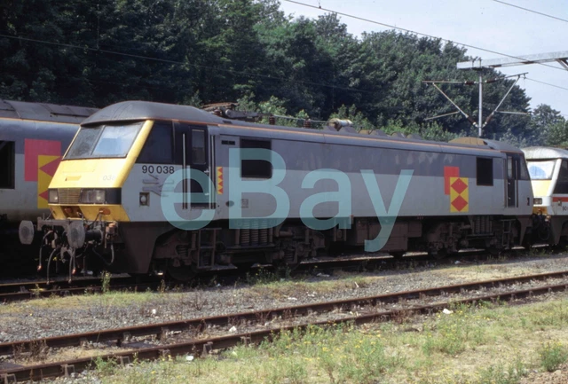35MM RAILWAY SLIDE of Class 90 90038 @ Ipswich Copyright to Buyer £4.99 ...
