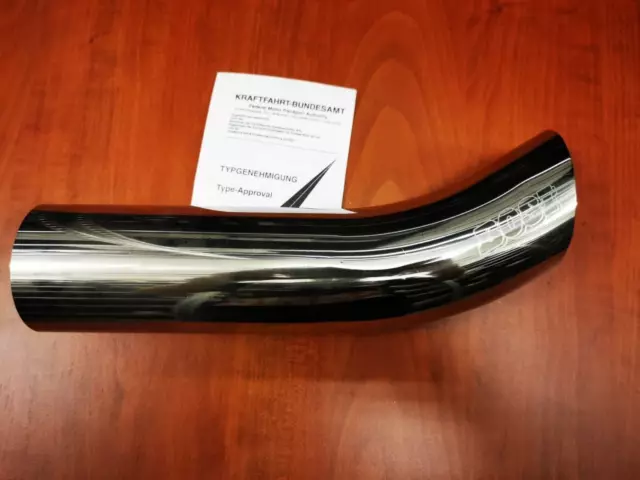 Bosi Sportendrohr Anschweißendrohr Endrohr Edelstahl 76mm x 300mm rund DTM-look