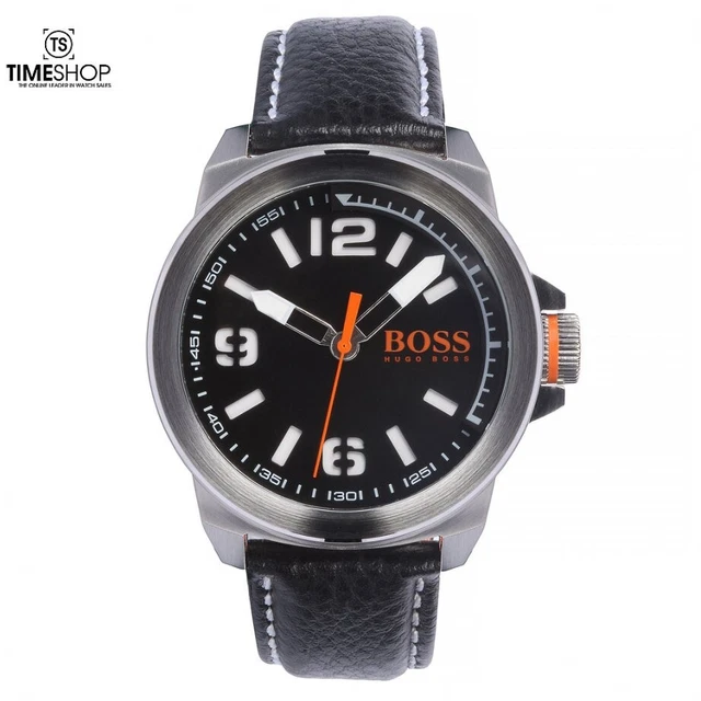 BOSS Orologio Uomo Al Quarzo SKYTRAVELLER Con Cinturino In Pelle Nera - Cassa 42mm, Movimento 2 Lancette - Modello 1513500 - 3