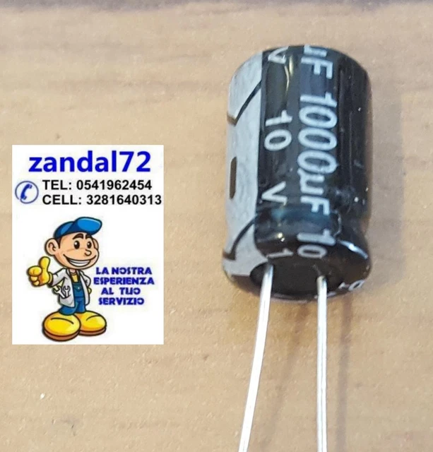 Condensatore Elettrolitico 1000uf 35vdc 105ºc Dimensioni 13x20mm Radiale 1000mf35v 105 Rd 44729876 - Foto 10