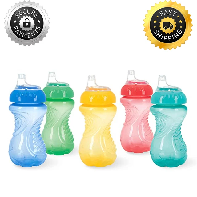 Nuby No-Spill Easy Grip Cup, 10 Ounce, Colors May Vary, 1 Pack