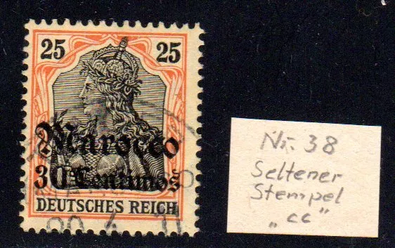 DP Marokko 38, 25 Pf. m. CC-Stempel TANGER
