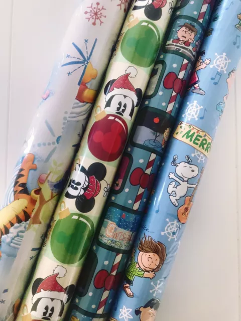 Hallmark Disney 100 Years Of Wonder Jumbo Roll Wrapping Paper Christmas 70  sq ft