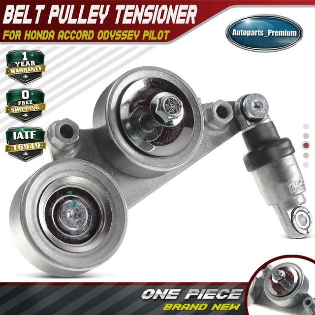 Engine Belt Tensioner Assembly w/ Pulley for Honda Accord Odyssey Pilot V6 3.5L