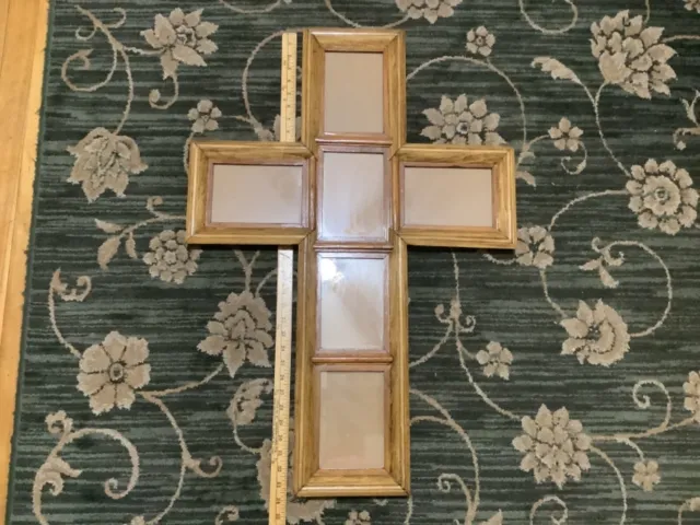 Large CROSS Picture Frame 24x34 -Six 5x7 Picture frames 