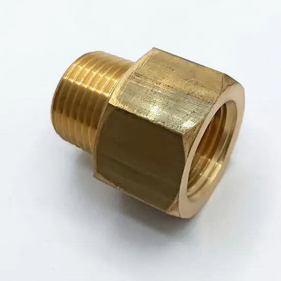 Female 5/8"x18 UNF to  Male 3/8 BSPT  Brass Sump Plug Fitting Thread Adapter