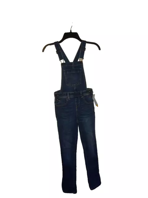 Cat & Jack Girl's  Denim Overalls Blue Jean Jumper Pants Medium Wash M 7-8 (JN)