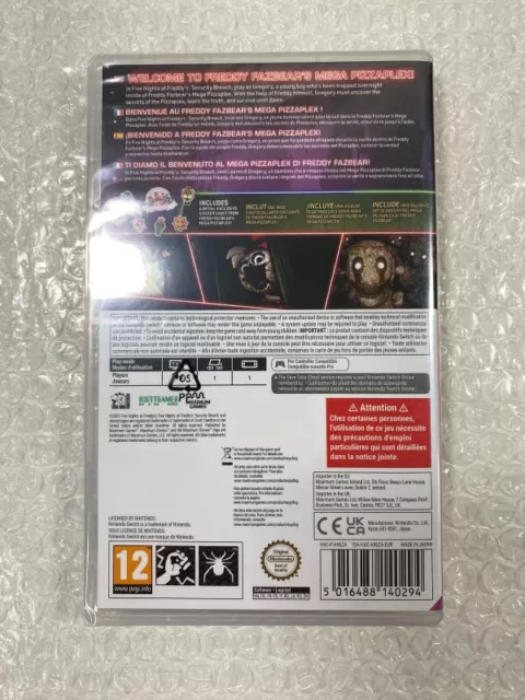 Five Nights At Freddy S: Security Breach Switch Euro New (Game In English/Fr/Es/ 2